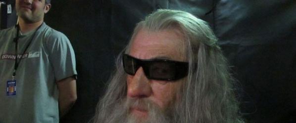 INFO - THE HOBBIT AN UNEXPECTED JOURNEY Photo of Ian McKellen on THE HOBBIT set