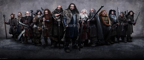 MEDIA - THE HOBBIT AN UNEXPECTED JOURNEY 13 HOBBIT Dwarves All In A Row